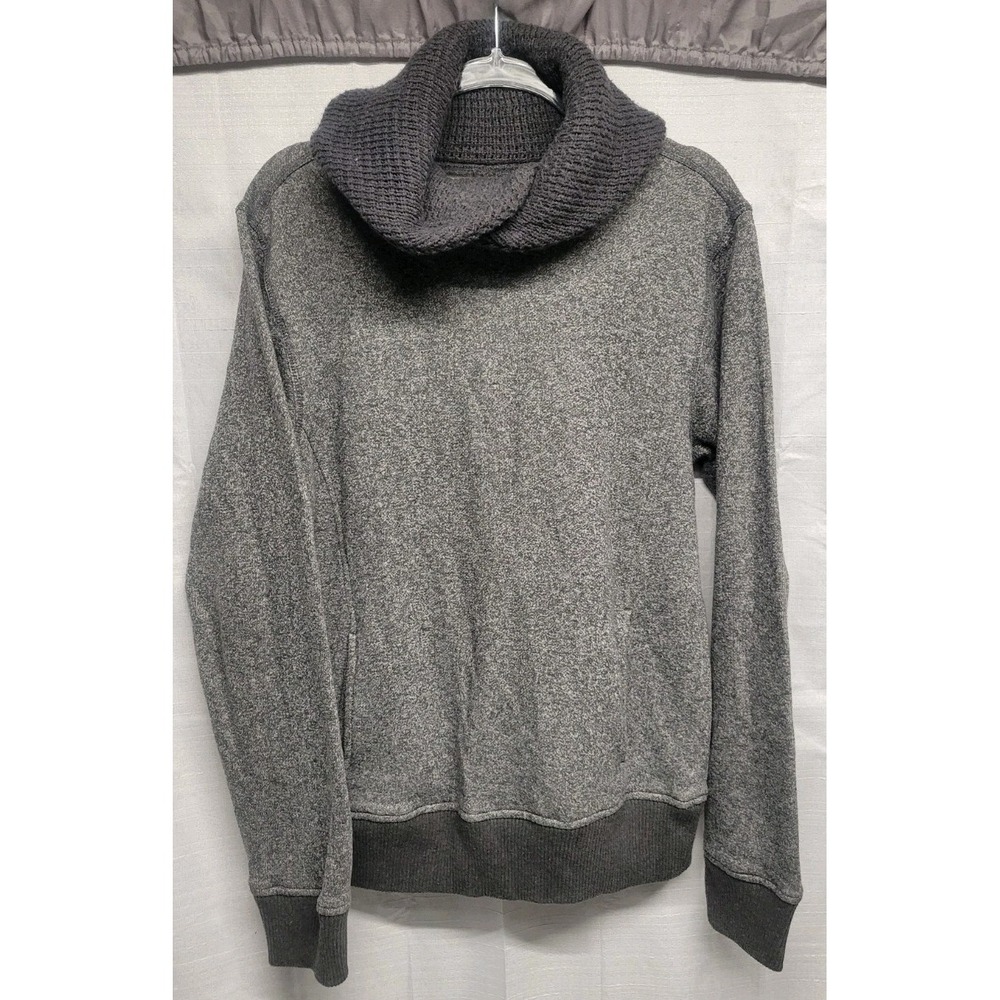 American Stitch Men's L Gray Knit Cowl Neck Pullover Sweatshirt W/Pockets